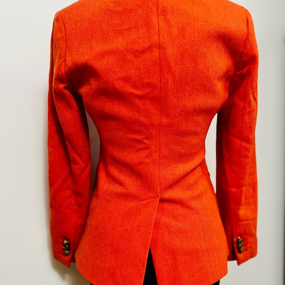 J. Crew Vibrant Orange Women's Blazer - Picture 3 of 5
